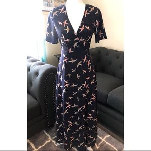 NWT | Dove Print Wrap Dress